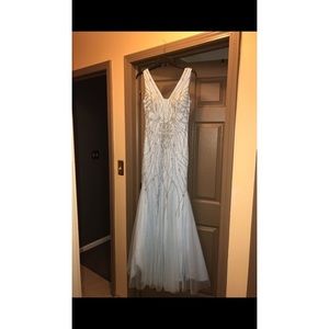 Baby Blue Mermaid embellished gown!